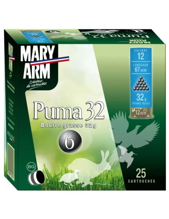 Cartouches chasse Mary Arm Puma 32g cal.12/67 x25