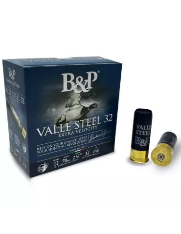 Cartouches chasse B&P Vallee Steel 32 HV 32g cal.12/70 x25