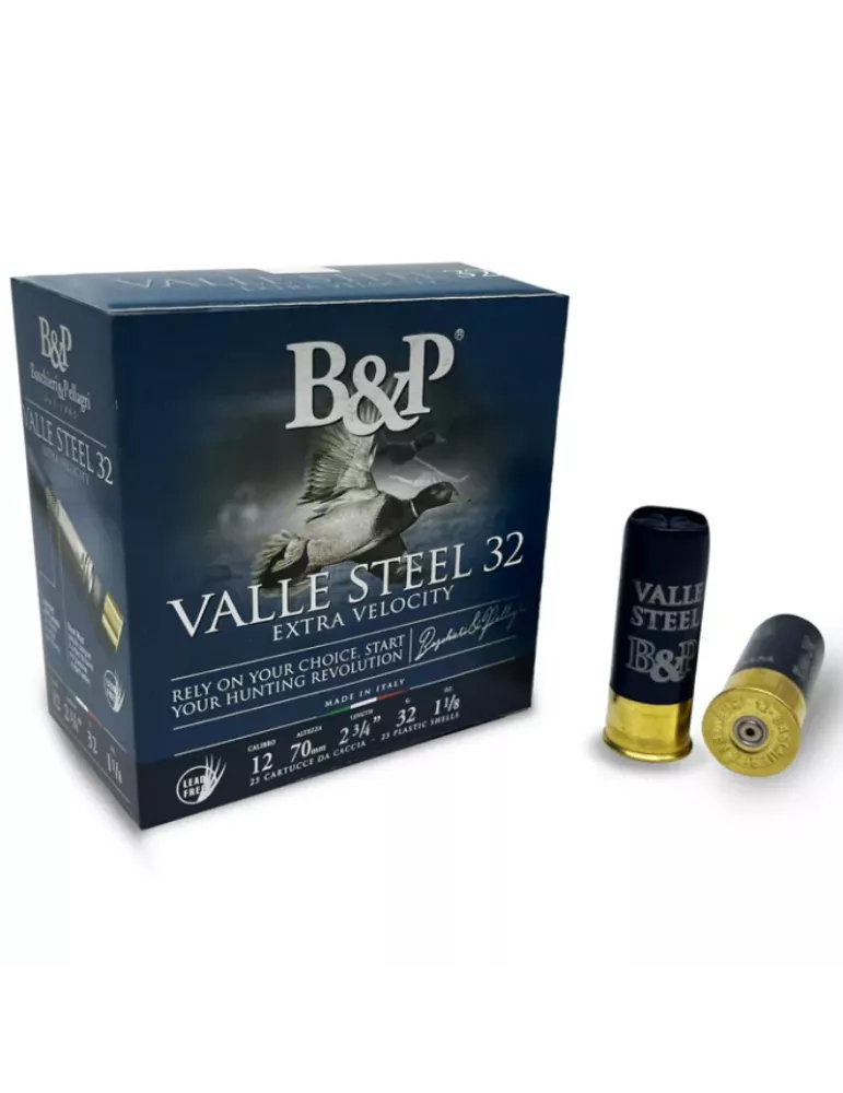 Cartouches chasse B&P Vallee Steel 32 HV 32g cal.12/70 x25