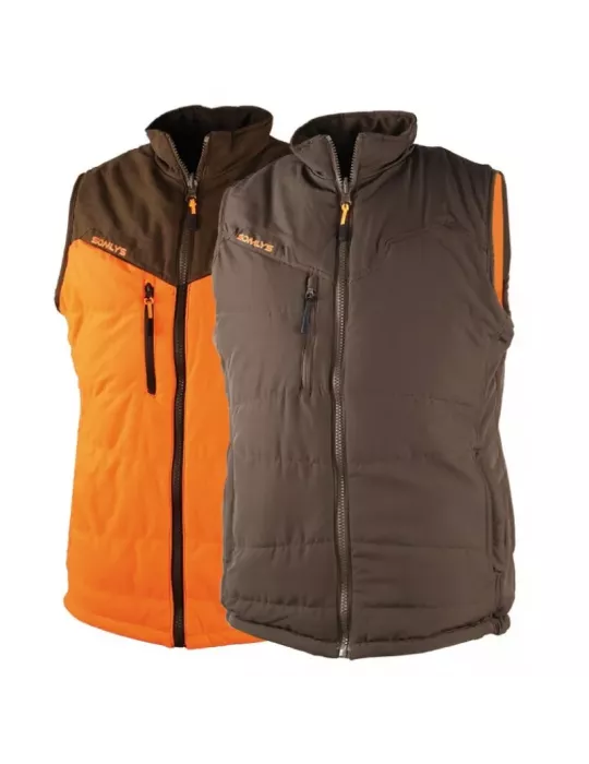 Gilet chaud et réversible Somlys Multi-Hunt orange/marron