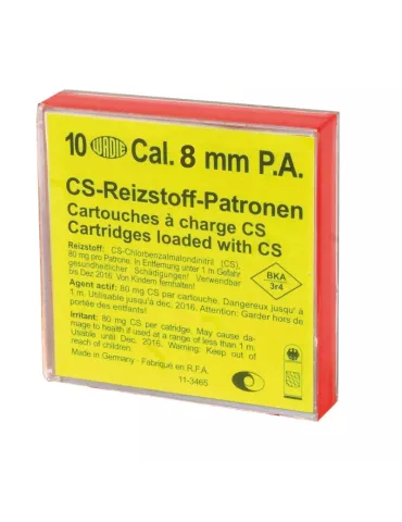 Munitions à gaz pour pistolet Wadie cal.8mm x10