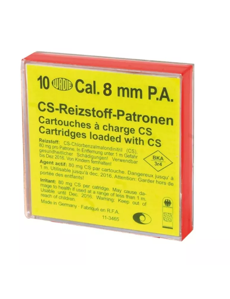 Munitions à gaz pour pistolet Wadie cal.8mm x10