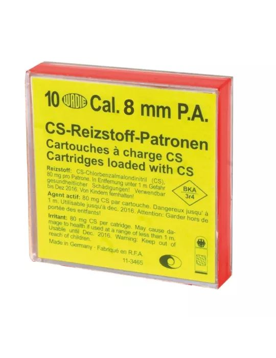 Munitions à gaz pour pistolet Wadie cal.8mm x10