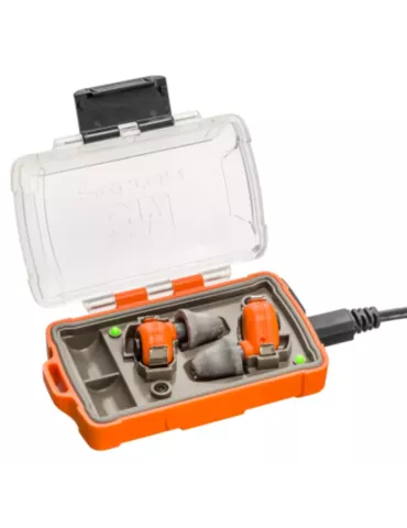 KIT DE PROTECTION AUDITIVE EEP 100 CHASSE RECHARGEABLE ORANGE