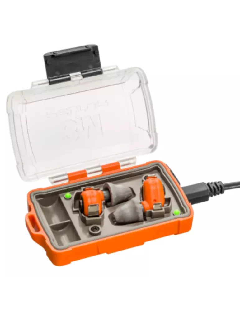 KIT DE PROTECTION AUDITIVE EEP 100 CHASSE RECHARGEABLE ORANGE