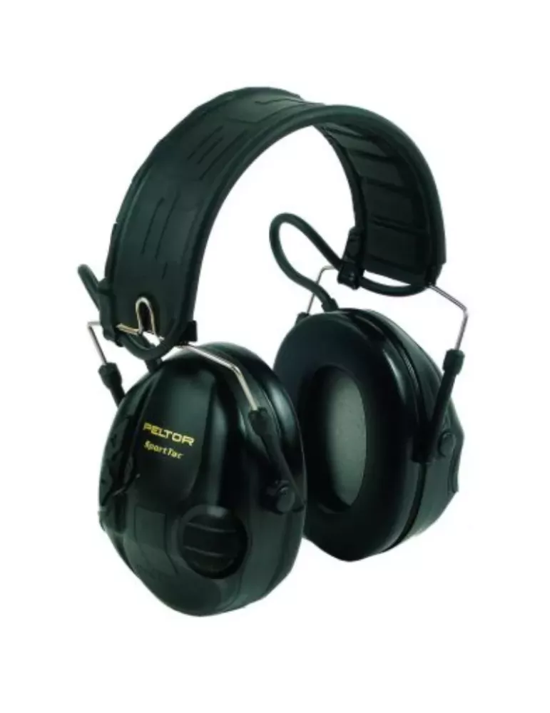 Casque 3M Peltor SportTac anti-bruit coquilles noires/rouges
