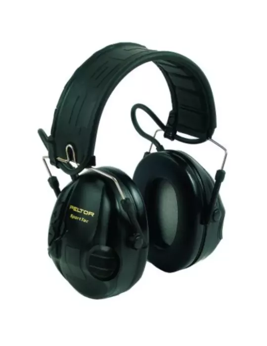 Casque 3M Peltor SportTac anti-bruit coquilles noires/rouges