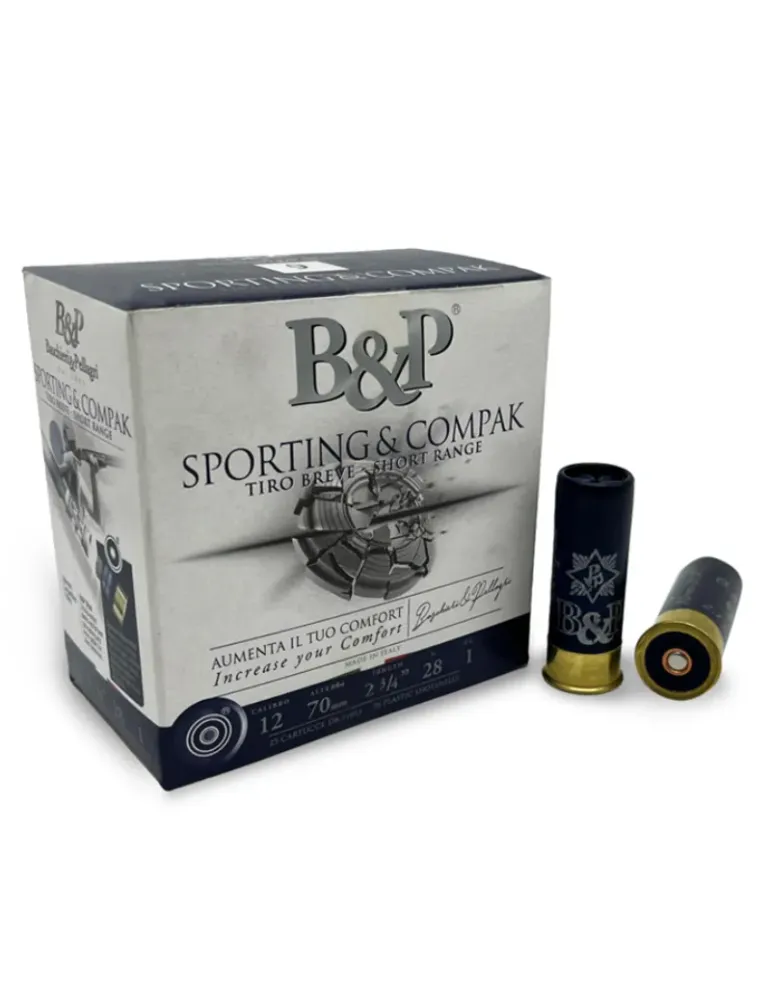 Cartouches trap B&P Compak Short Range 28g cal.12/70 x25