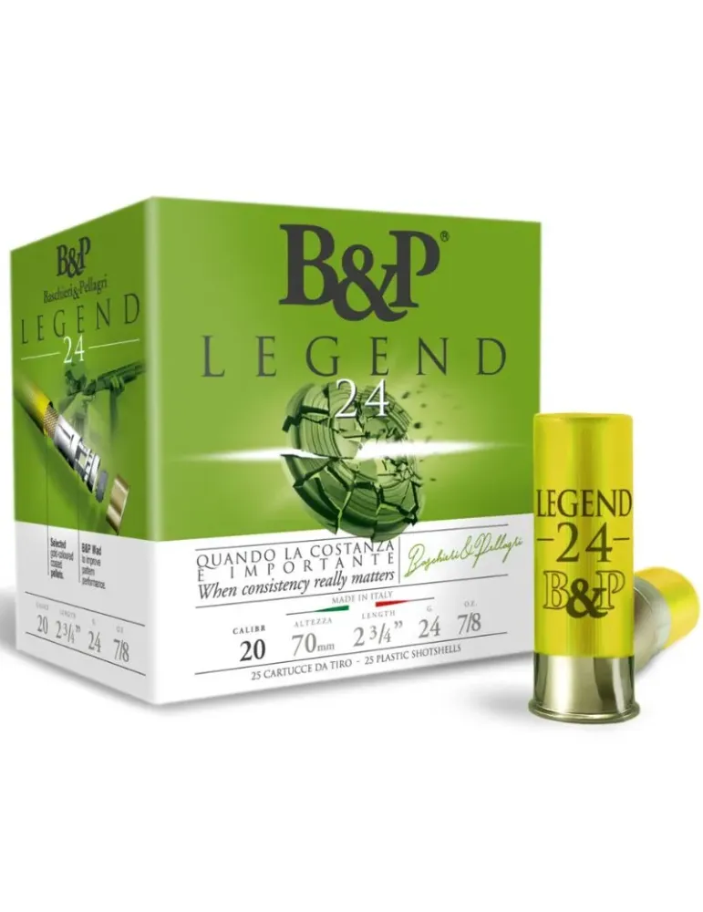 Cartouches trap B&P Legend 24g cal.20/70 x25