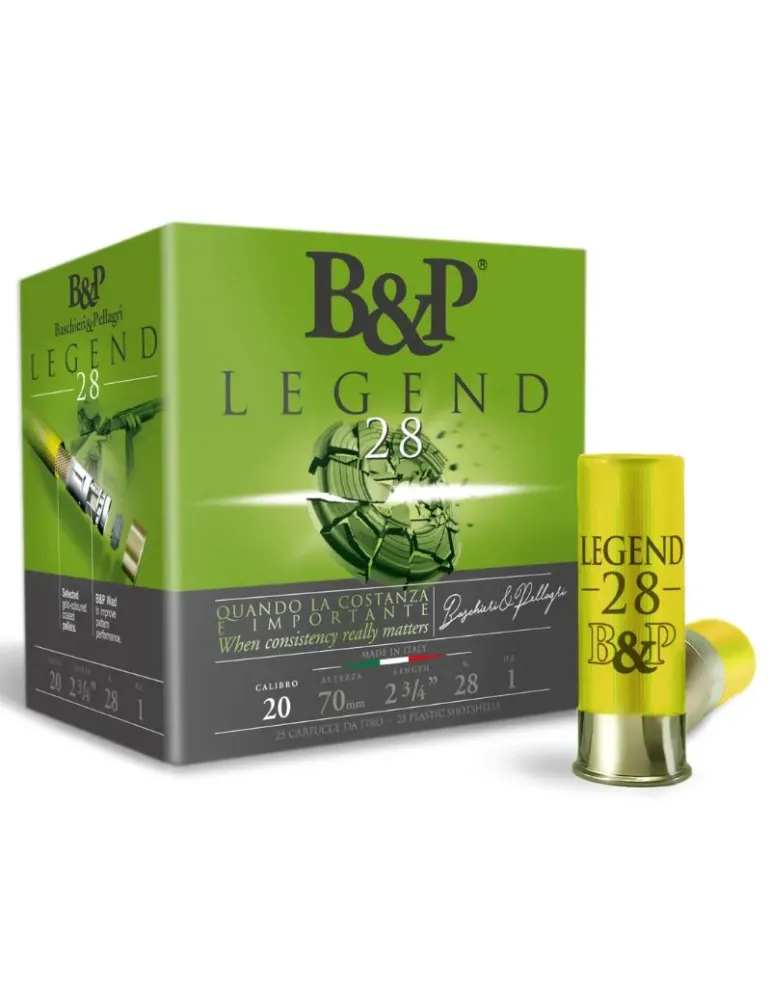 Cartouches trap B&P Legend 28g cal.20/70 x25