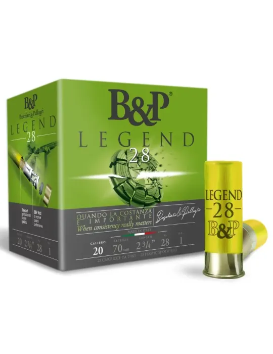 Cartouches trap B&P Legend 28g cal.20/70 x25