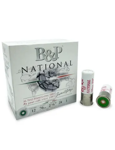 Cartouches trap B&P National 28g cal.12/70 x25