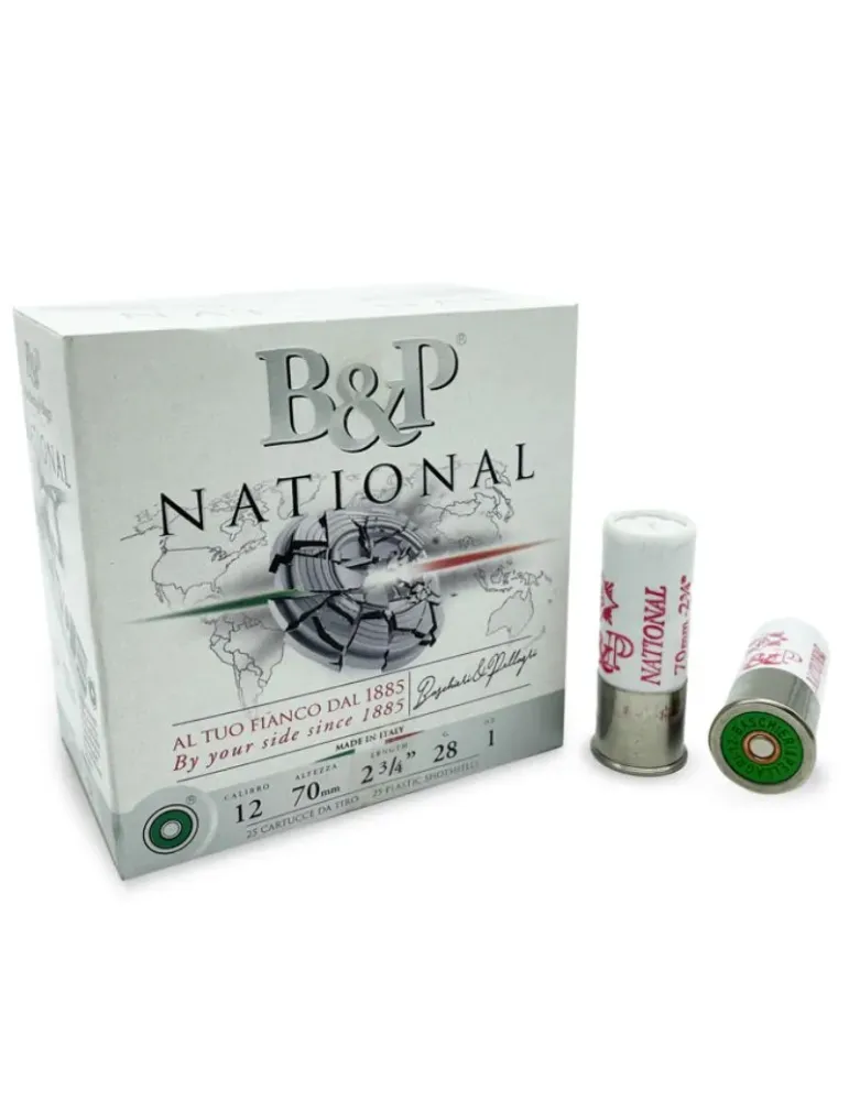 Cartouches trap B&P National 28g cal.12/70 x25