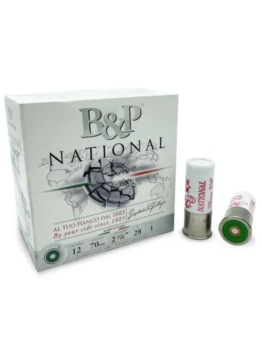 Cartouches trap B&P National 28g cal.12/70 x25