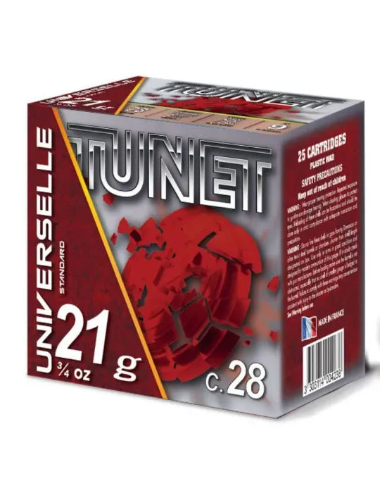 Cartouches trap Tunet Universelle 21g cal.28/70 x25