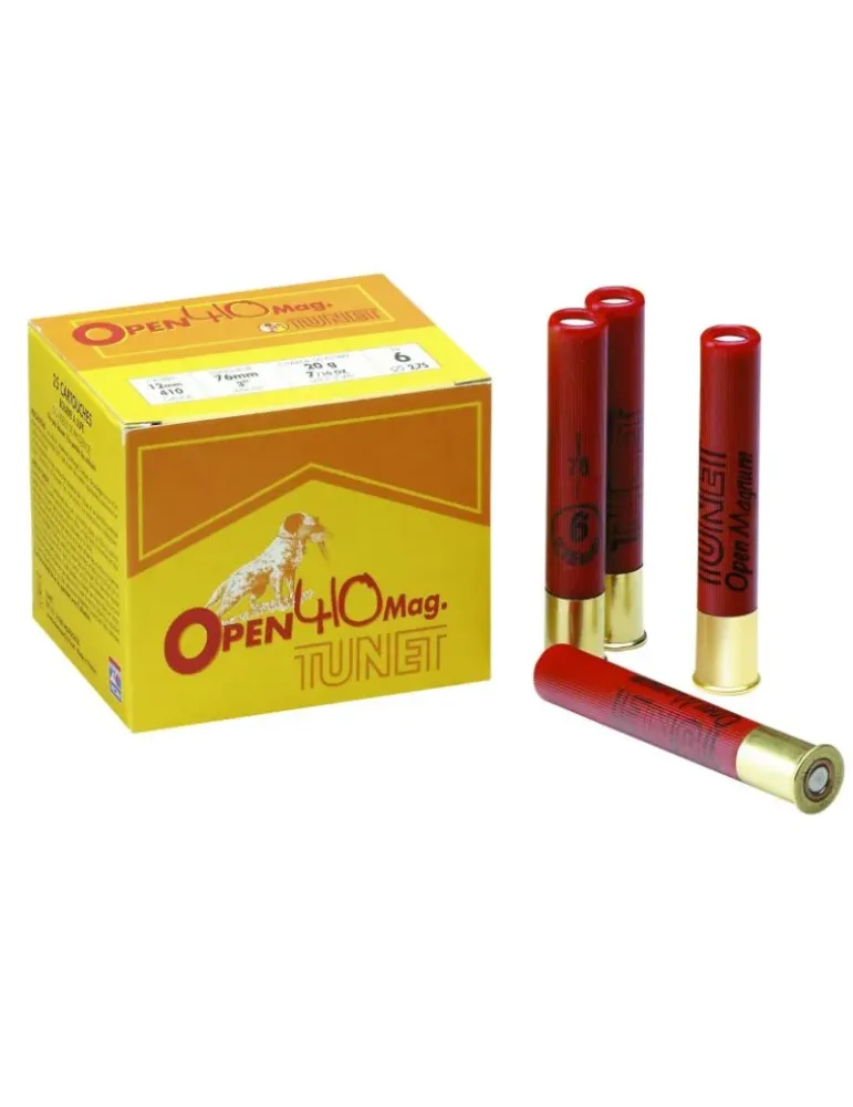 Cartouches Tunet Open Magnum 20g cal.410 x25