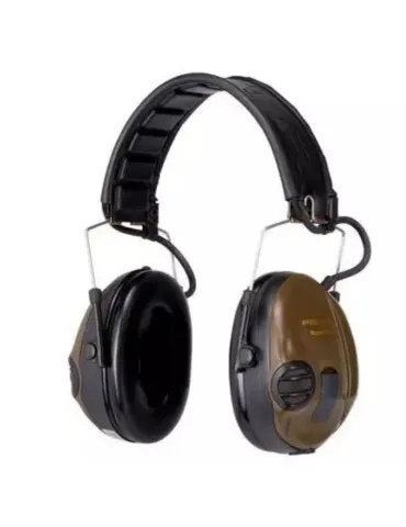 Casque 3M Peltor SportTac coquilles vertes/oranges