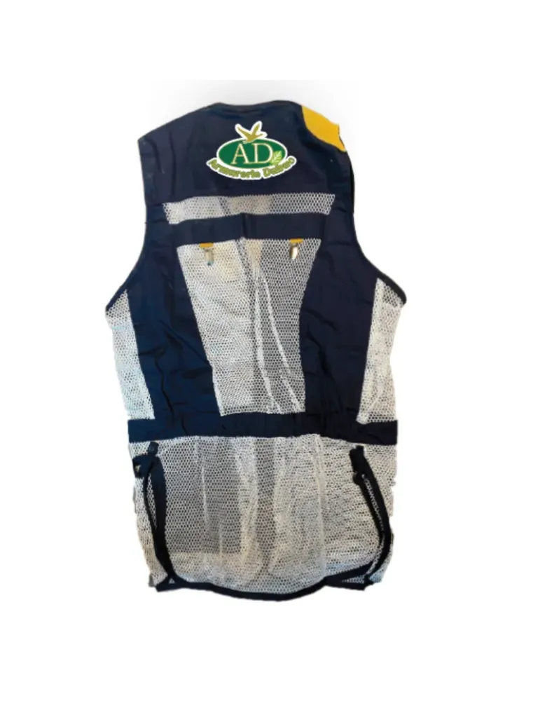 Gilet de tir Armurerie Dubuc bleu et marron