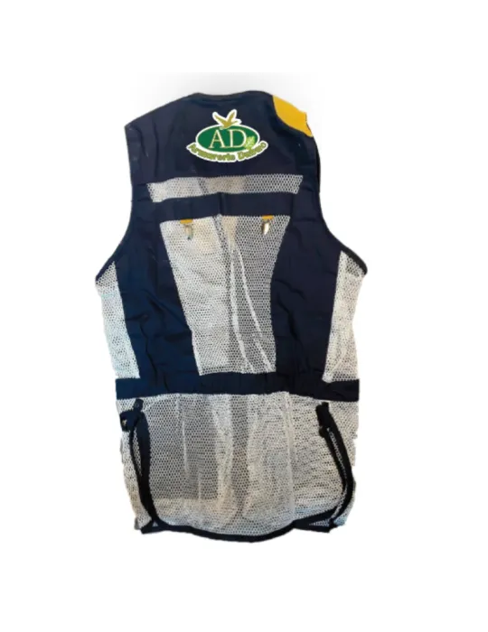 Gilet de tir Armurerie Dubuc bleu et marron