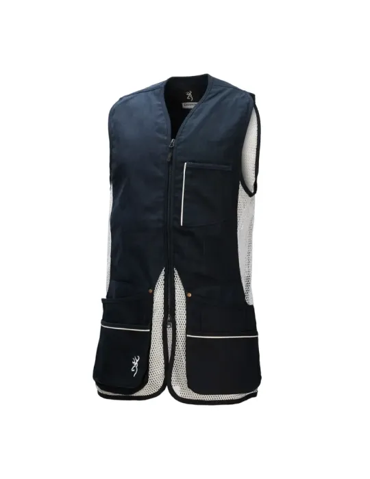Gilet de tir Browning Sport Shooter bleu droitier