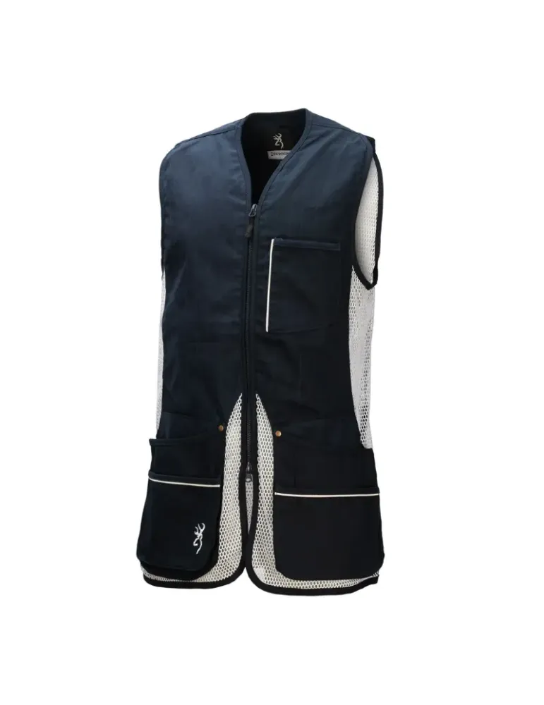 Gilet de tir Browning Sport Shooter bleu gaucher