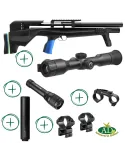 Pack PCP Stoeger XM1 Bullpup cal.5.5mm 42J + Hikmicro Alpex lite + lampe infrarouge + modérateur de son + montage-réglage offert