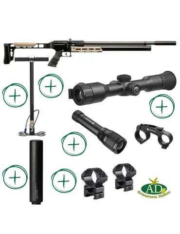 Pack PCP Snowpeak AP1000 Mercury cal.5.5mm 38J + pompe + Hikmicro Alpex Lite + lampe infrarouge + montage-réglage offert