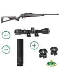 Pack carabine à verrou Winchester Xpert Composite Threaded cal.22LR + lunette Sabre 3-9x40 HMD + modérateur de son