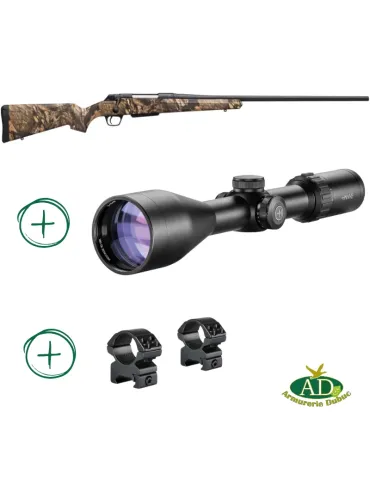 Pack carabine à verrou Winchester XPR Hunter Mobuc Threaded cal.243 Win + lunette Hawke Vantage 3-12x56