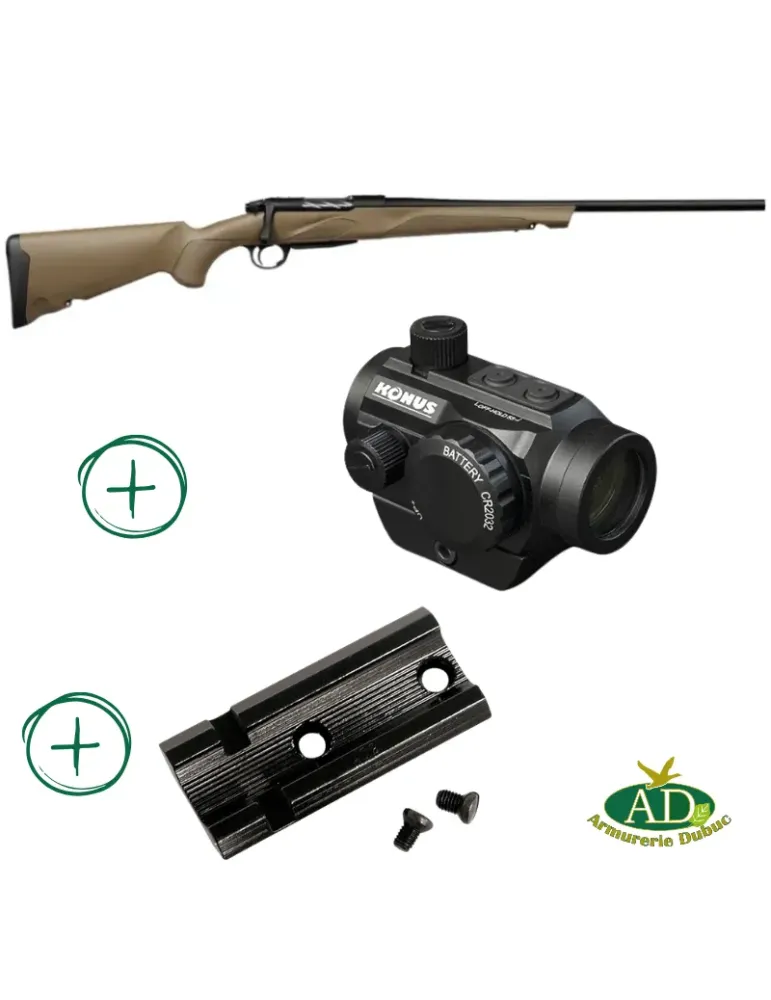 Pack carabine à verrou Franchi Horizon Elite Gray cal.30-06 Springfield + point rouge Konus Nuclear 1x22