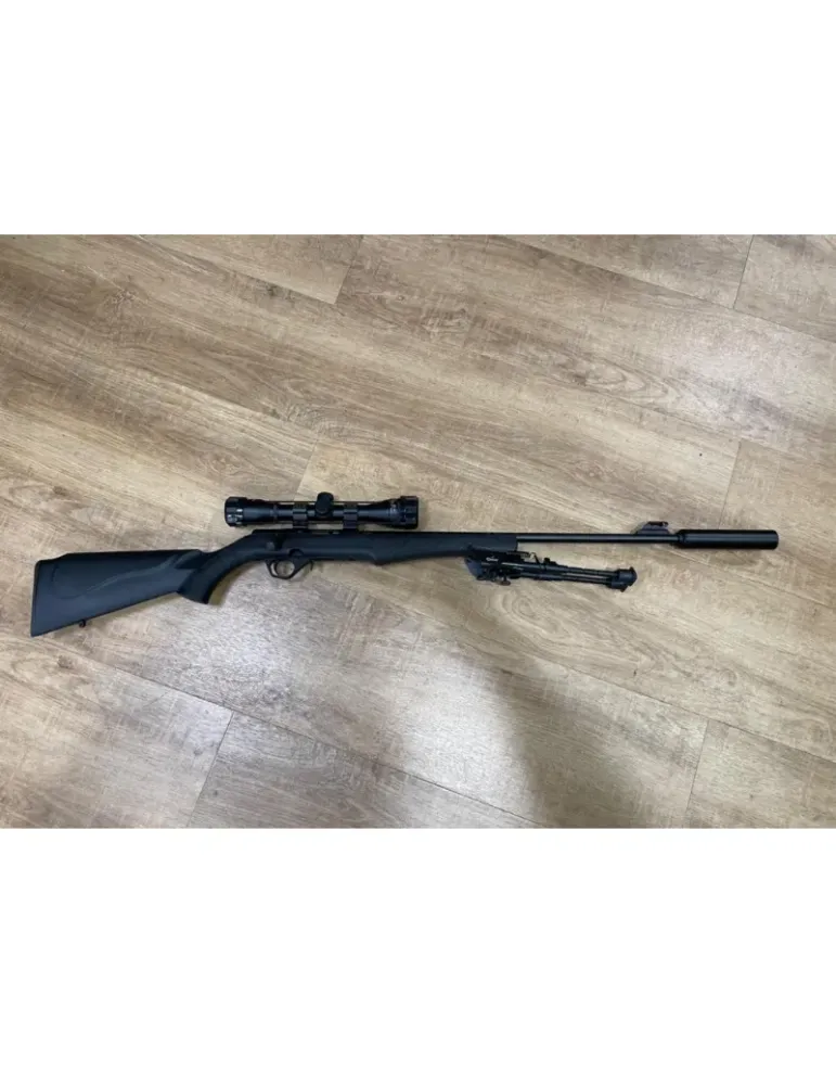 Carabine à verrou Rossi 8122 cal.22LR + lunette 4x32 + bipied + modérateur de son