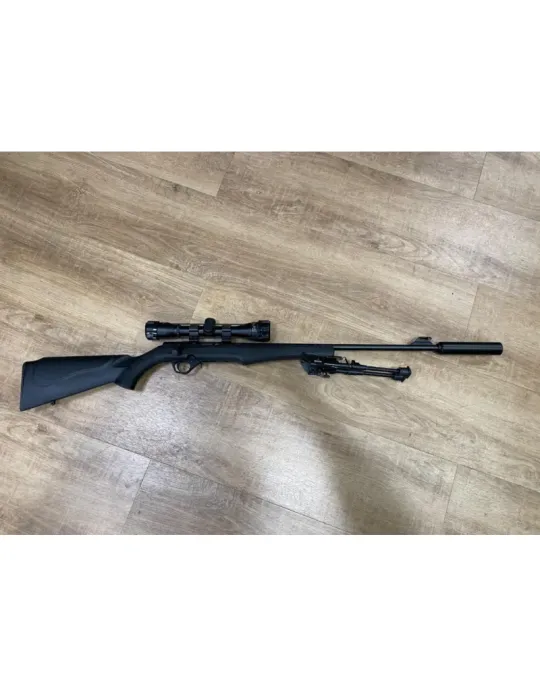Carabine à verrou Rossi 8122 cal.22LR + lunette 4x32 + bipied + modérateur de son