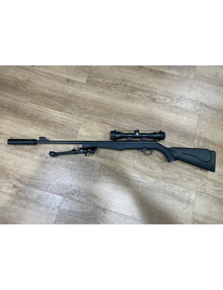 Carabine à verrou Rossi 8122 cal.22LR + lunette 4x32 + bipied + modérateur de son