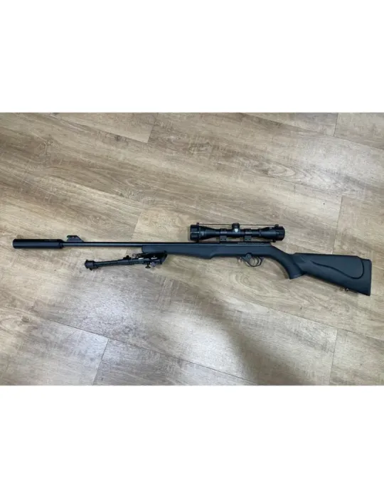 Carabine à verrou Rossi 8122 cal.22LR + lunette 4x32 + bipied + modérateur de son